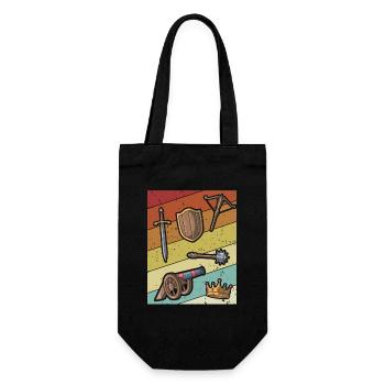 Retro LARPing Waffen Rüstung Charakter LARP - Geschenkbeutel für Flaschen - Schwarz - Vorne