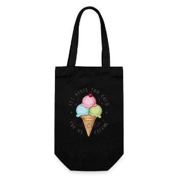 It's Never Too Cold For Cream für einen Eis - Geschenkbeutel für Flaschen - Schwarz - Vorne