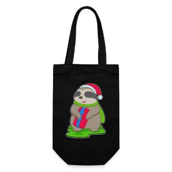 Sloth Christmas Christmas Hat - Gift Bag for Bottles - black - Front