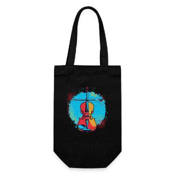 Violin Drawing - Gift Bag for Bottles - black - Front