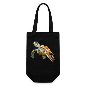Turtle Reptile Lover Cute Turtles - Gift Bag for Bottles - black - Front