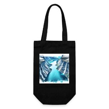 Geirangerfjord Norway Scandinavia Natural wonders - Gift Bag for Bottles - black - Front