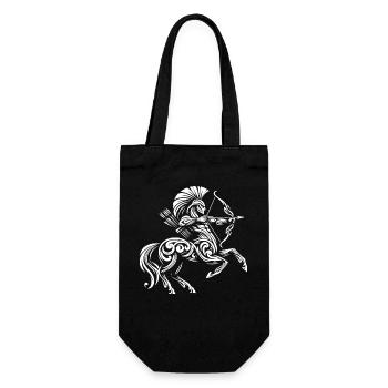 Archer centaure tribal - Sac à bouteille - noir - Devant