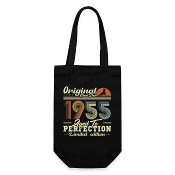 Original 1955 Vintage Retro Jubiläumsgeschenk - Geschenkbeutel für Flaschen - Schwarz - Vorne