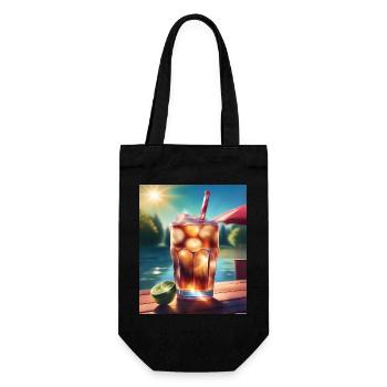 Kaltes Cola-Getränk - Geschenkbeutel für Flaschen - Schwarz - Vorne