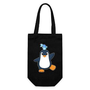 Poisson-pingouin - Sac à bouteille - noir - Devant
