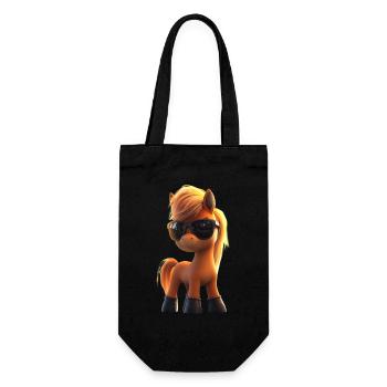 Pony Riding Pony Foal Rider Ponies Riding Pony Farm - Gift Bag for Bottles - black - Front