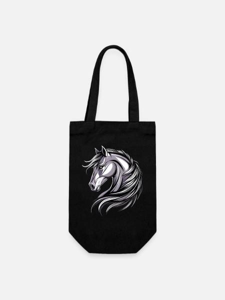 Balade à poney Poney Cavalier Poulain Équitation Ferme à poneys - Sac à bouteille - noir