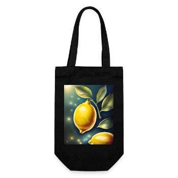 Gesunde Zitrone Zitrone - Geschenkbeutel für Flaschen - Schwarz - Vorne
