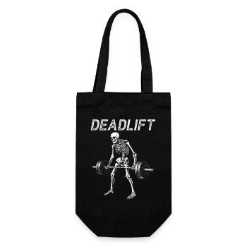 Kreuzheben Deadlift Skelett Gym Workout Geschenk - Geschenkbeutel für Flaschen - Schwarz - Vorne