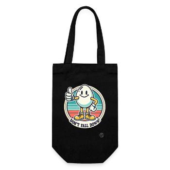 Pouce vers le haut œuf rétro – Ne tombez pas ! - Sac à bouteille - noir - Devant