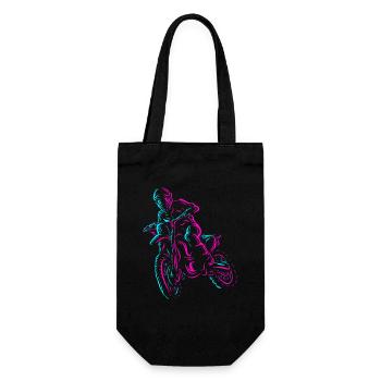 Motorcycle Racing Supermoto Riders Motocross - Gift Bag for Bottles - black - Front