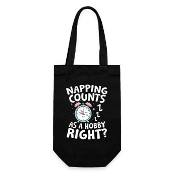 Rente Ruhestand Napping Counts as a Hobby Right - Geschenkbeutel für Flaschen - Schwarz - Vorne