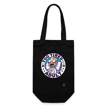 Too tired adult - Gift Bag for Bottles - black - Front