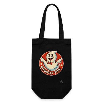 Ghost fun with this little ghost - Gift Bag for Bottles - black - Front