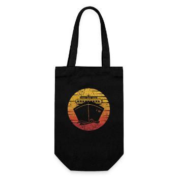 Bateau de croisière rétro Croisière équipage Passangers Croisière - Sac à bouteille - noir - Devant