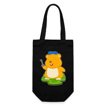Clé du hamster - Sac à bouteille - noir - Devant