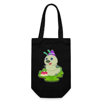 Gâteau d’anniversaire chenille - Sac à bouteille - noir - Devant