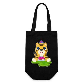 Gâteau d’anniversaire Tiger - Sac à bouteille - noir - Devant