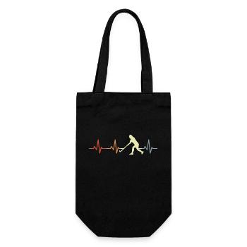 Battement de cœur du hockey - Sac à bouteille - noir - Devant