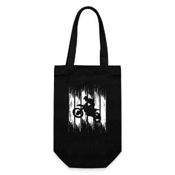 Motocross Retro - Gift Bag for Bottles - black - Front