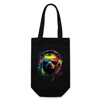 paresseux couleurs colorées pop art paresseux paresseux - Sac à bouteille - noir - Devant