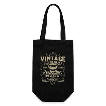 Vintage 2007 Perfection Anniversary Gift - Gift Bag for Bottles - black - Front