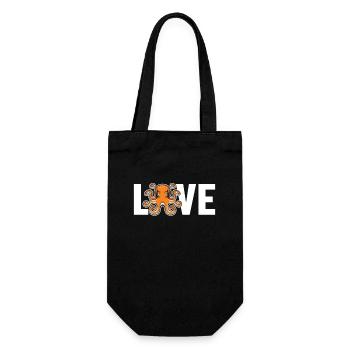Octopus Love Octopodes Octopoda Cephalopoda Lover - Gift Bag for Bottles - black - Front