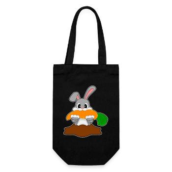 Rabbit Carrot - Gift Bag for Bottles - black - Front