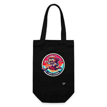 Running Schoolgirl: I Hate School - Gift Bag for Bottles - black - Front