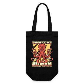 Impress Me Human Cephalopoda Octopodes Octopoda - Gift Bag for Bottles - black - Front