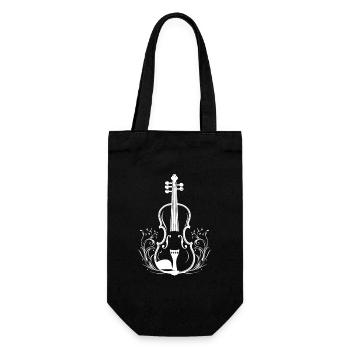 Fiddle Sketch - Gift Bag for Bottles - black - Front