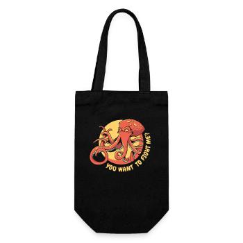 You Want To Fight Me Octopodes Octopoda - Gift Bag for Bottles - black - Front