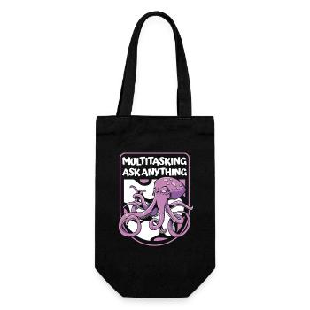 Multitasking Ask Anything Cephalopoda Octopodes - Gift Bag for Bottles - black - Front