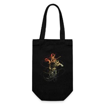 Vintage Violin Player Drawing - Gift Bag for Bottles - black - Front