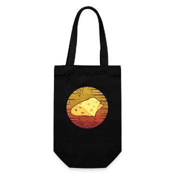 Retro Cheesemonger Maker Queso Lover Gouda Cheese - Gift Bag for Bottles - black - Front