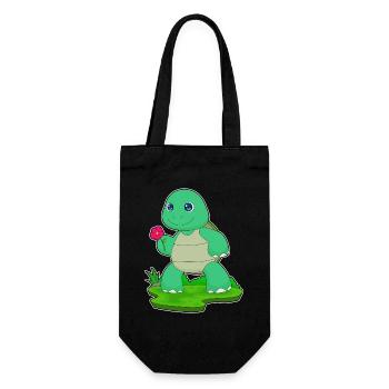Turtle Flower - Gift Bag for Bottles - black - Front