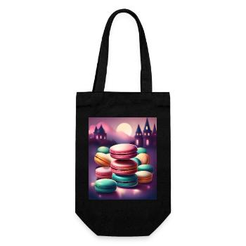 Awesome meringue macaroons - Gift Bag for Bottles - black - Front