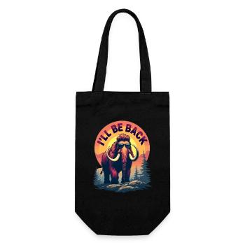 Funny Mammut Steinzeit für einen Mammutliebhaber - Geschenkbeutel für Flaschen - Schwarz - Vorne