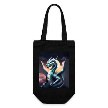 Gray dragon - Gift Bag for Bottles - black - Front