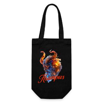 Wilder Krampus - Geschenkbeutel für Flaschen - Schwarz - Vorne