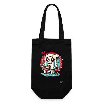 Weeping Sugar Cube: Life Without Sugar - Gift Bag for Bottles - black - Front