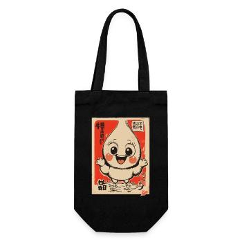 Japanese Vintage Cartoon Water Drop Boy - Gift Bag for Bottles - black - Front