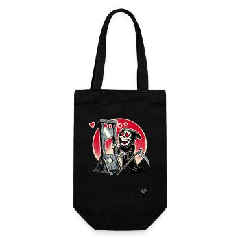 Parodie : Grim Reaper aime la guillotine avec le cœur - Sac à bouteille - noir - Devant