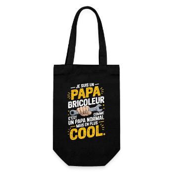 Papa Bricoleur Cadeau Humour Bricolage Garage - Sac à bouteille - noir - Devant