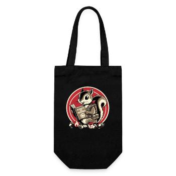 Always be prepared for the prepper squirrel - Gift Bag for Bottles - black - Front