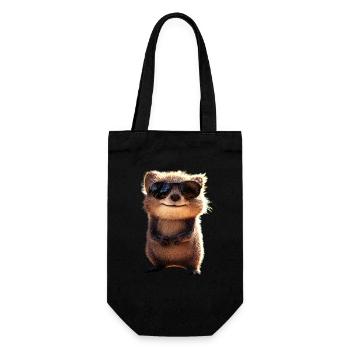 Quokka Be Quokka Happy Australien Lächeln Quokkas - Geschenkbeutel für Flaschen - Schwarz - Vorne