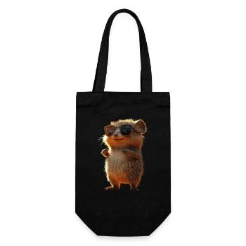 Quokka Be Quokka Happy Australien Lächeln Quokkas - Geschenkbeutel für Flaschen - Schwarz - Vorne