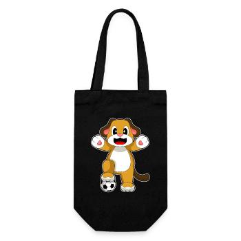 Dog Soccer Player Soccer - Gift Bag for Bottles - black - Front