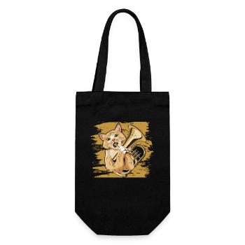 Euphonium jouant chat dans le style rétro - Sac à bouteille - noir - Devant